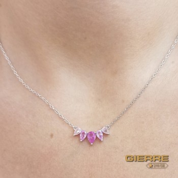  Rhodium pink zircon